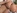 Gode et bite dans le cul pour une brune  chatte rase